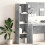 Berkfield Bookcase Concrete Grey 40x30x152 cm Engineered Wood 1