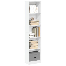 Berkfield Bookcase White 40x24x176 cm Engineered Wood