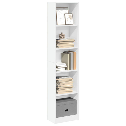 Berkfield Bookcase White 40x24x176 cm Engineered Wood