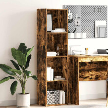 Berkfield Bookcase Smoked Oak 40x30x152 cm Engineered Wood