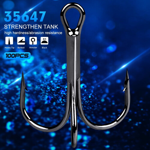 100 stk. kompatible med Sharp Anchor Hook størrelse #1-14# havfiskekrog 1