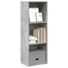 Berkfield Bookcase Concrete Grey 40x30x114 cm Engineered Wood