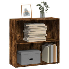 Berkfield Bookcase Smoked Oak 80x30x77 cm Engineered Wood