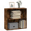 Berkfield Bookcase Smoked Oak 80x30x77 cm Engineered Wood 1
