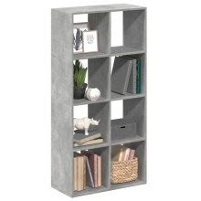 Berkfield Room Divider Bookcase Concrete Grey 69.5x29x137.5 cm Engineered Wood
