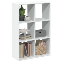 Berkfield Room Divider Bookcase White 69.5x29x103.5 cm Engineered Wood