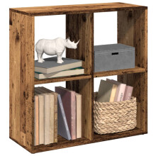 Berkfield Room Divider Bookcase Old Wood 69.5x29x69.5 cm Engineered Wood