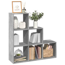 Berkfield Room Divider Bookcase†3-Tier†Concrete Grey 99x29x99 cm Engineered Wood