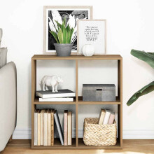 Berkfield Room Divider Bookcase Artisan Oak 69.5x29x69.5 cm Engineered Wood
