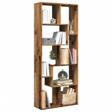 Berkfield Room Divider Bookcase Old Wood 67x25x161.5 cm Engineered Wood