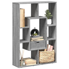 Berkfield Bookcase Grey Sonoma 63x20x90 cm Engineered Wood