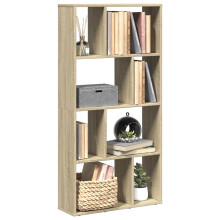 Berkfield Bookcase Sonoma Oak 60x20x120.5 cm Engineered Wood