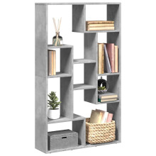 Berkfield Bookcase Concrete Grey 72x20x120.5 cm Engineered Wood