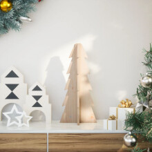 Berkfield Wooden Christmas Tree for Decoration 49 cm Solid Wood Pine