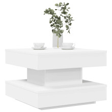 Berkfield Coffee Table 360-Degree Rotatable White 50x50x34.5 cm