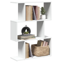 Berkfield Room Divider Bookcase 3-Tier White 70x24x97 cm Engineered Wood