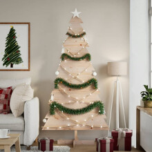Berkfield Wooden Christmas Tree for Decoration 180 cm Solid Wood Pine