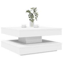 Berkfield Coffee Table 360-Degree Rotatable White 70x70x34.5 cm