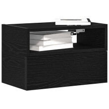 Berkfield Wall-mounted Bedside Cabinets 2 pcs Black 45x26x28.5 cm