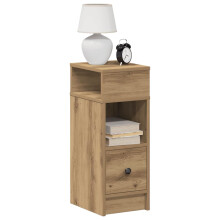 Berkfield Bedside Cabinets 2 pcs with Drawer Artisan Oak 25x31x66 cm