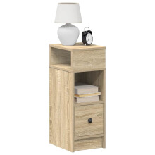 Berkfield Bedside Cabinets 2 pcs with Drawer Sonoma Oak 25x31x66 cm