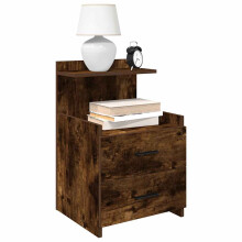 Berkfield Bedside Cabinets 2 pcs with 2 Drawers Smoked Oak 40x36.5x62 cm