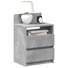 Berkfield Bedside Cabinets 2 pcs with 2 Drawers Concrete Grey 40x33x60 cm
