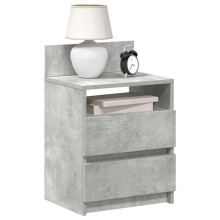 Berkfield Bedside Cabinet with 2 Drawers Concrete Grey 40x33x60 cm