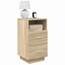 Berkfield Bedside Cabinet with 2 Drawers Sonoma Oak 36x36x68 cm
