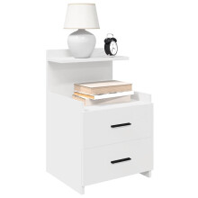 Berkfield Bedside Cabinets 2 pcs with 2 Drawers White 40x36.5x62 cm