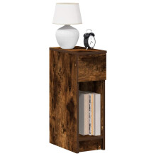 Berkfield Bedside Cabinet with Drawer Smoked Oak 20x36x60 cm