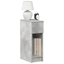 Berkfield Bedside Cabinet with Drawer Concrete Grey 20x36x60 cm