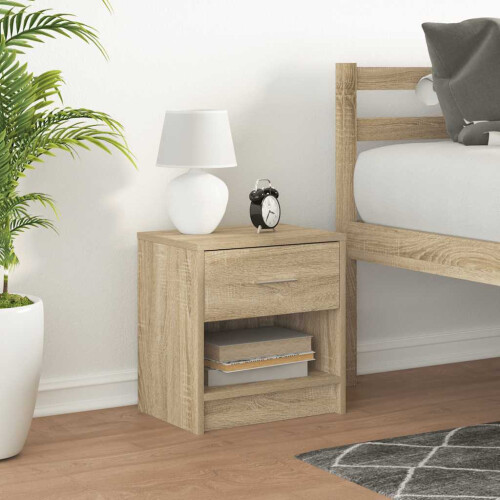 Berkfield Bedside Cabinet with Drawer Sonoma Oak 39x28x41 cm