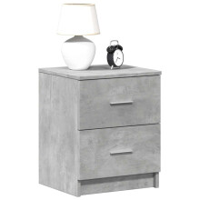 Berkfield Bedside Cabinet with 2 Drawers Concrete Grey 40x36x50 cm