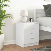 Berkfield Bedside Cabinet with 2 Drawers White 40x36x50 cm