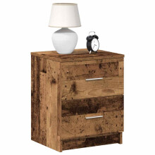 Berkfield Bedside Cabinets 2 pcs with 2 Drawers Old Wood 40x36x50 cm
