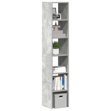 Berkfield Bookcases 2 pcs Stackable Concrete Grey 30x30x80 cm Engineered Wood