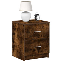Berkfield Bedside Cabinets 2 pcs with 2 Drawers Smoked Oak 40x36x50 cm
