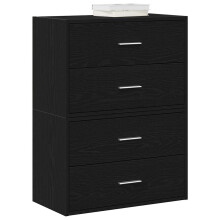 Berkfield Cabinets with 2 Drawers 2 pcs Black Oak 60x31x40 cm Engineered Wood