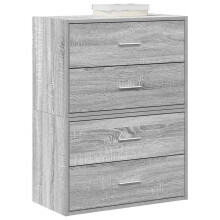 Berkfield Cabinets with 2 Drawers 2 pcs Grey Sonoma 60x31x40 cm Engineered Wood