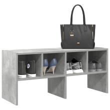 Berkfield Shoe Rack Stackable Concrete Grey 89.5x30x40 cm