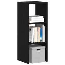 Berkfield Bookcase Stackable Black Oak 30x30x80 cm Engineered Wood