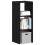 Berkfield Bookcase Stackable Black Oak 30x30x80 cm Engineered Wood 1