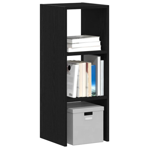 Berkfield Bookcase Stackable Black Oak 30x30x80 cm Engineered Wood