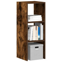 Berkfield Bookcase Stackable Smoked Oak 30x30x80 cm Engineered Wood