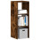 Berkfield Bookcase Stackable Smoked Oak 30x30x80 cm Engineered Wood 1