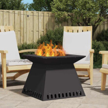 Berkfield Fire Pit Black 60 x 60 x 50 cm Steel