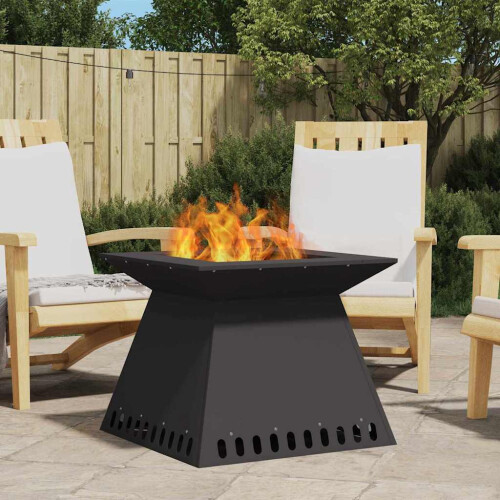 Berkfield Fire Pit Black 60 x 60 x 50 cm Steel
