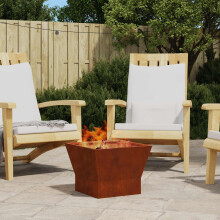 Berkfield Fire Pit Brown 40 x 40 x 35 cm Weathering Steel