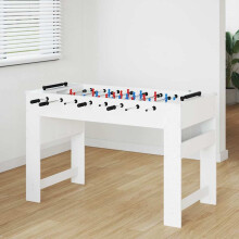 Berkfield Foosball Table White 125 x 60.5 x 80 cm Engineered Wood